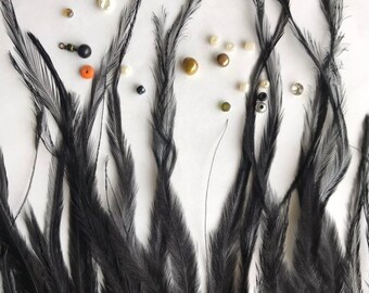 500 Australian Mixed EMU Body Feathers – For Millinery, Fly Fishing, Crafts, Decor – Multicolored