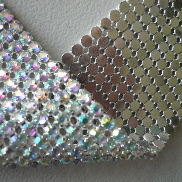 PRINCESS Rhinestone Banding, Trim / AB  Iridescent  / 2  rows, 43 inches / CAMERON