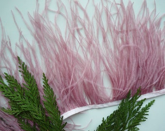VOGUE OSTRICH Feather Fringe / Antique French Pink /  378