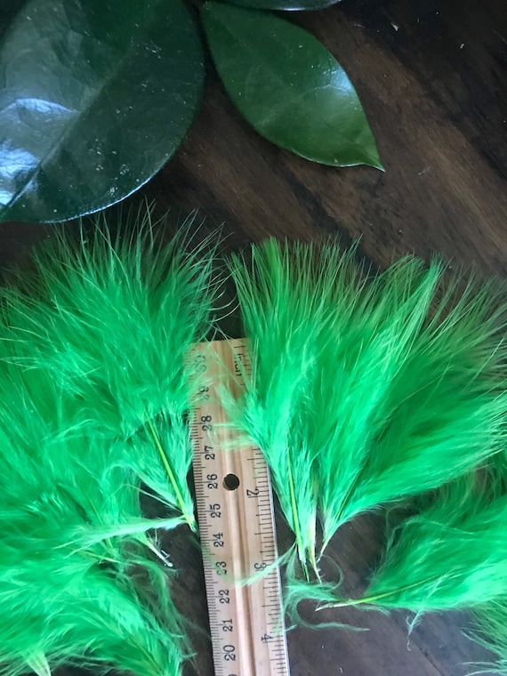 OSTRICH MARABOU Feathers / Apple Green / 351 