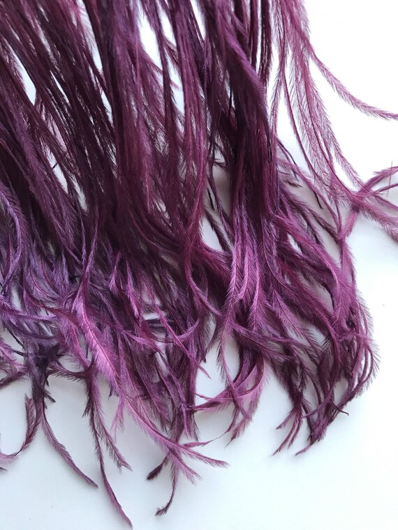 Ostrich Feather Fringe Plum Dark Plum Purple 318