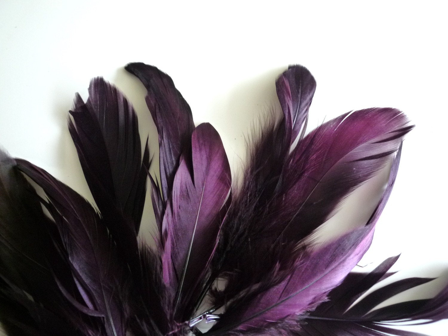 VOGUE GOOSE Feather Fringe, Exclusive  Quality, Dark Plum, Eggplant /…
