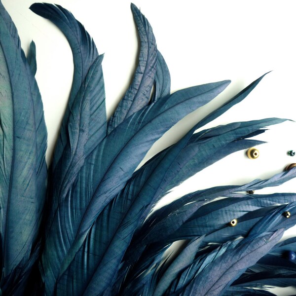 COQUE Tail Feathers  Loose / Navy Blue, Denim, Indigo  /  192