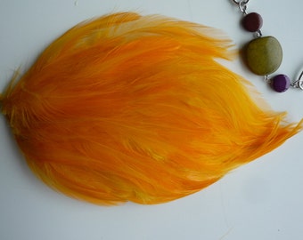 FEATHER PAD  Burnt  Yellow, Goldfish Orange / 87