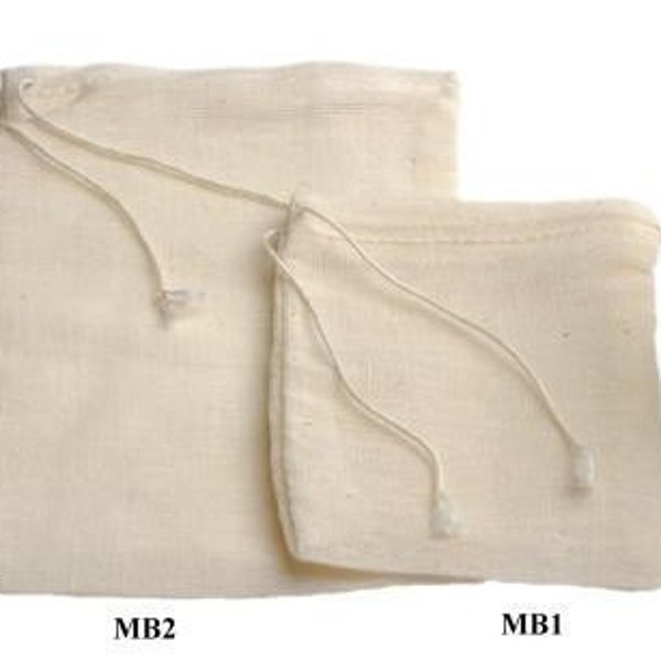 3 - Muslin Tea bags- Save the Earth by using re-usable tea bags FREE SHIPPING