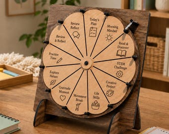 Homeschool Learning Wheel, Educational Spin Wheel for Kids, Daily Activity Wheel, Learning Choice Board, Montessori Inspired Learning Game