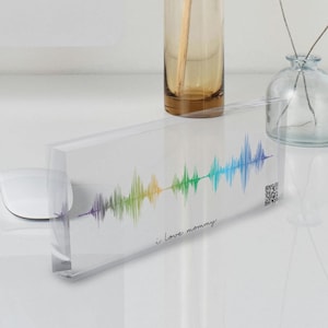 Soundwave Art, 4th Anniversary Gift, 80th birthday gift, Soundwave Print, Sound Wave Art, Voice Recording Gift, Song Plaque