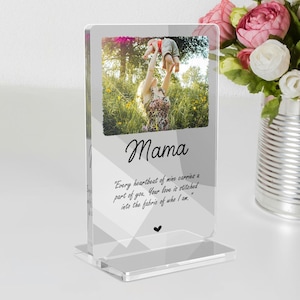 Personalized Acrylic Photo Block: Custom Desk Decor, Photo Gift