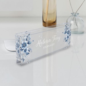 Plaque nominative personnalisée pour bureau, Décoration de bureau, Plaque signalétique de bureau, Cadeau personnalisé, Plaque acrylique, Cadeau pour femme, Cadeau pour femme
