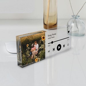 Personalisierte Song Plaque, benutzerdefinierte Song Plaque, Foto Song Plaque Geschenk, Lieblingsmusik Paar, benutzerdefinierte Musik Plaque, Geschenke zum Valentinstag