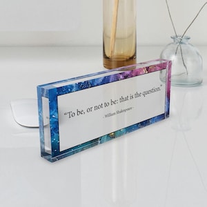 Personalized Quote Sign, Motivational Quotes, Custom Text Quote Sign, Mindfulness Gift, Brainy Quote, Unique Custom Office Accessory