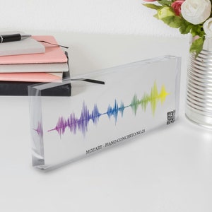 Song to Sound Wave, Soundwave Gift, 18th Birthday Gift, 70th birthday gift, Music Plaque, Sound Wave Art, 3rd Anniversary Gift