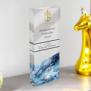 Personalized Acrylic Award Plaque: Custom Desk Decor Gift