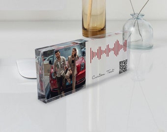Custom Soundwave Art with QR Code: Personalized Song Plaque