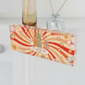 Personalisierte Lehrer Namen Platte: Groovy Acryl Schreibtisch Dekor