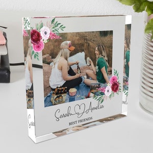 Personalised Photo Acrylic Block, Best friend Gifts, Christmas Gift for Friend, Friendship, Soul Sisters, Gifted for Best Friends
