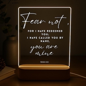 Personalized Bible Verse LED light, Custom Faith Christian Birthday Gift for Her, Christian Home Decor,Faith Based Decor,Religious LED Light