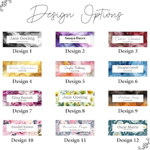 Personalized Name Plate for Desk, Flowers Wild Design On Clear Acrylic Glass, Custom Office Decor Nameplate Sign, Personalized Gift image 5