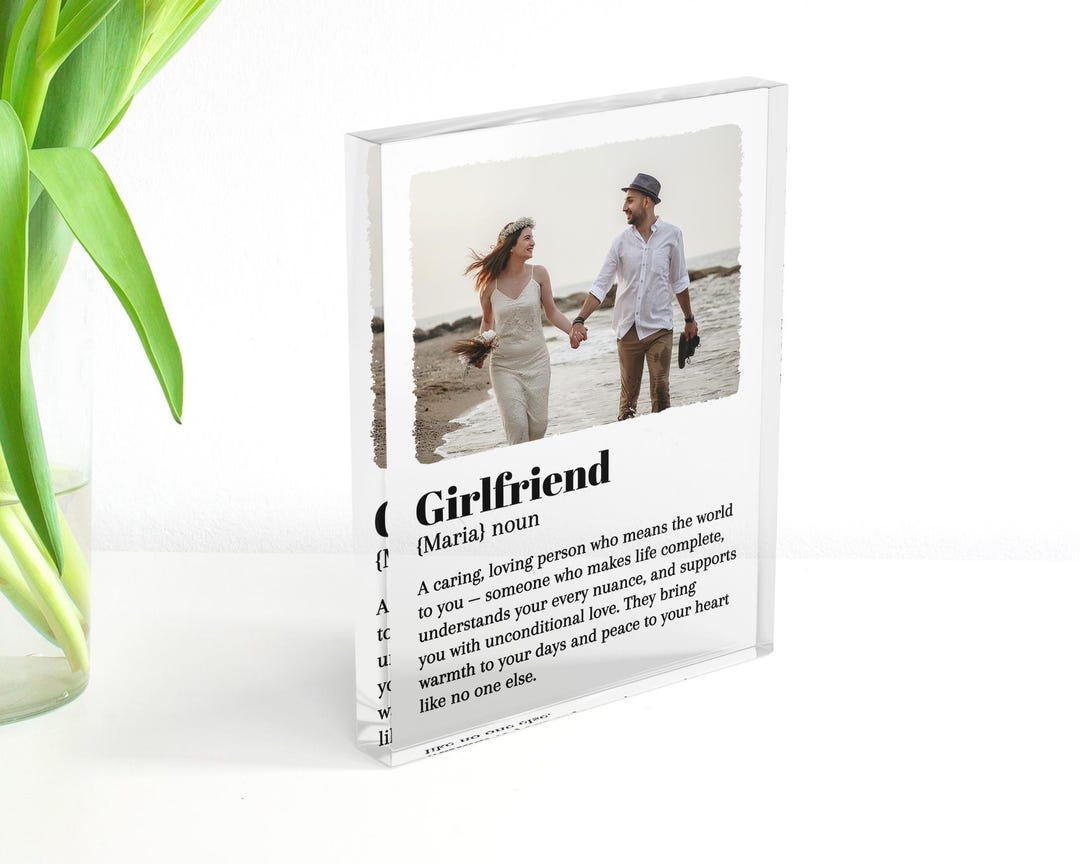 Girlfriend Definition Acrylic Block, Personalized Photo Gift for Her ...