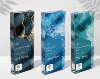 Personalisierte klare Preisplakette | Trophäe Auszeichnung | Korporative Trophäe Auszeichnung | Benutzerdefinierte Auszeichnung | Ein individuelles Geschenk