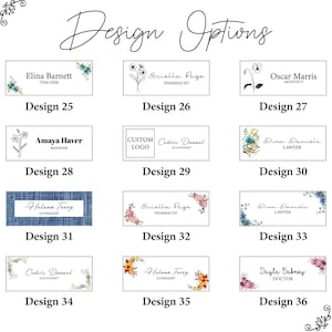 Personalized Name Plate for Desk, Flowers Wild Design On Clear Acrylic Glass, Custom Office Decor Nameplate Sign, Personalized Gift image 8