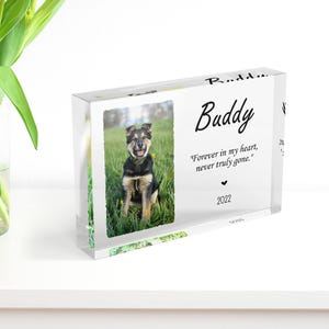 Personalized Acrylic Photo Block: Custom Photo Collage, Desk Decor image 2