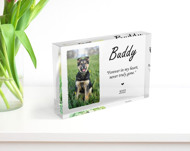 Personalized Acrylic Photo Block: Custom Photo Collage, Desk Decor image 2
