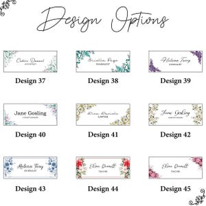 Personalized Name Plate for Desk, Flowers Wild Design On Clear Acrylic Glass, Custom Office Decor Nameplate Sign, Personalized Gift image 9