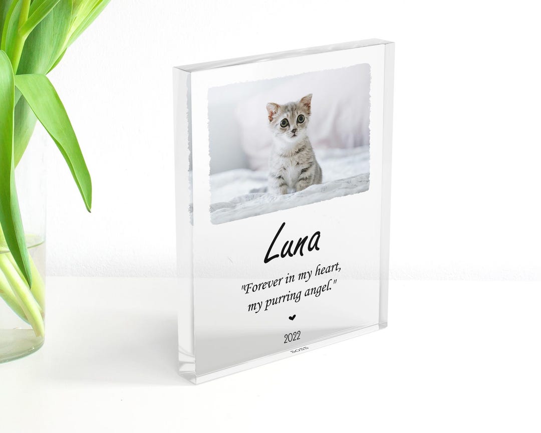Personalized Pet Memorial Acrylic Block: Custom Dog Loss Keepsake - Etsy