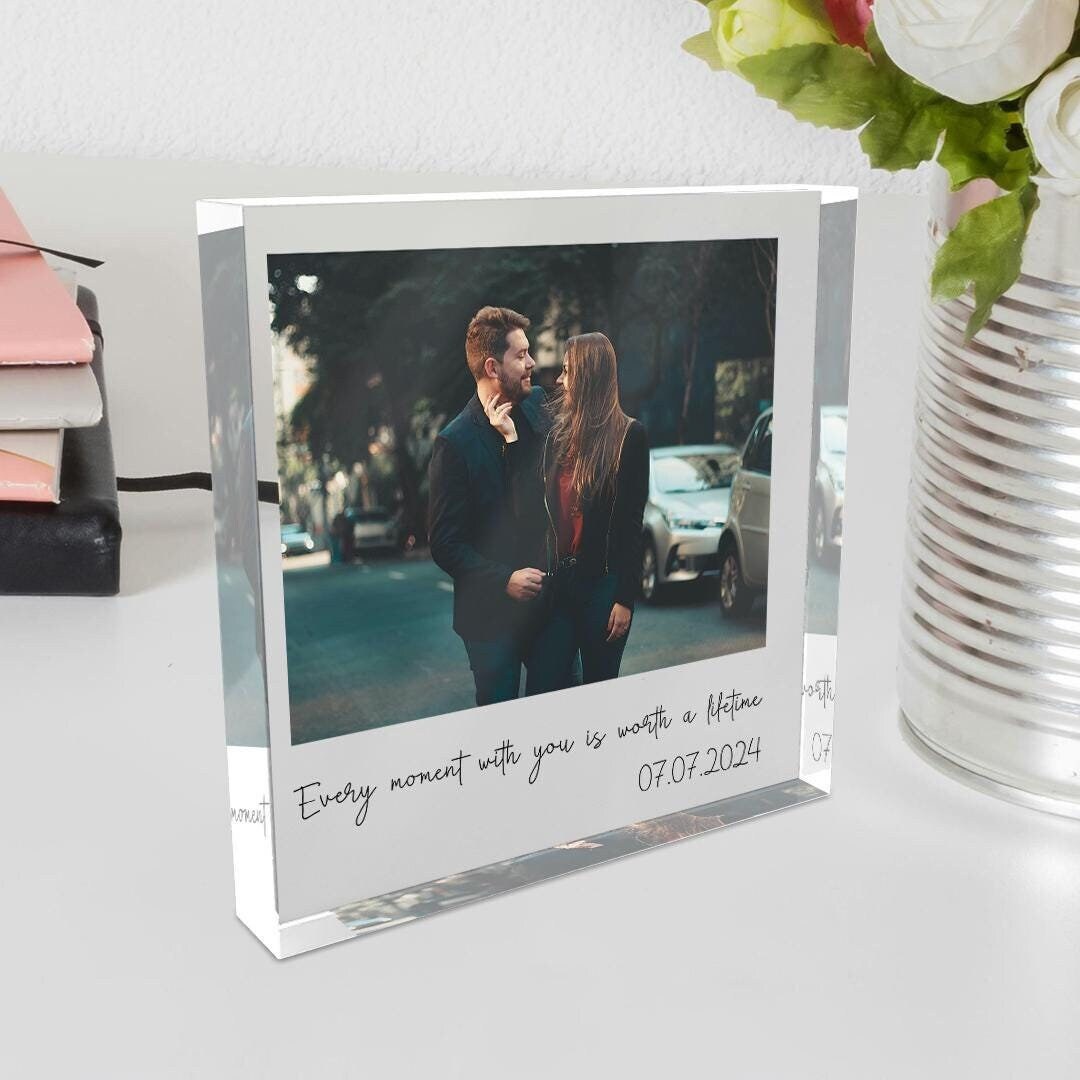 Personalized Acrylic Photo Block, Custom Photo Acrylic Plaque, Wedding Gift, Family Gift, Photo Print Acrylic Gifts, Anniversary Gift