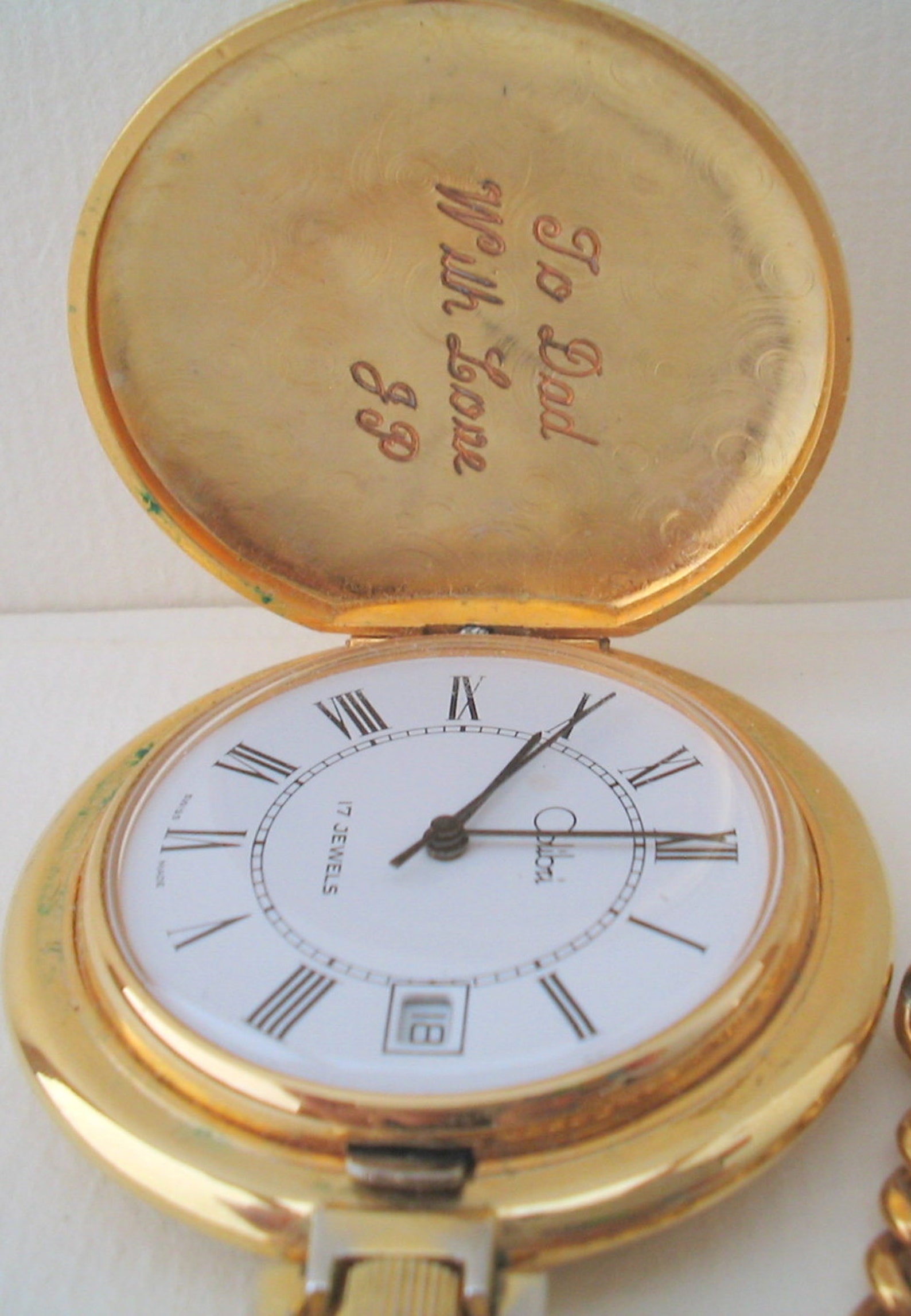 COLIBRI Gold Tone Pocket Watch & Knife Set Etsy
