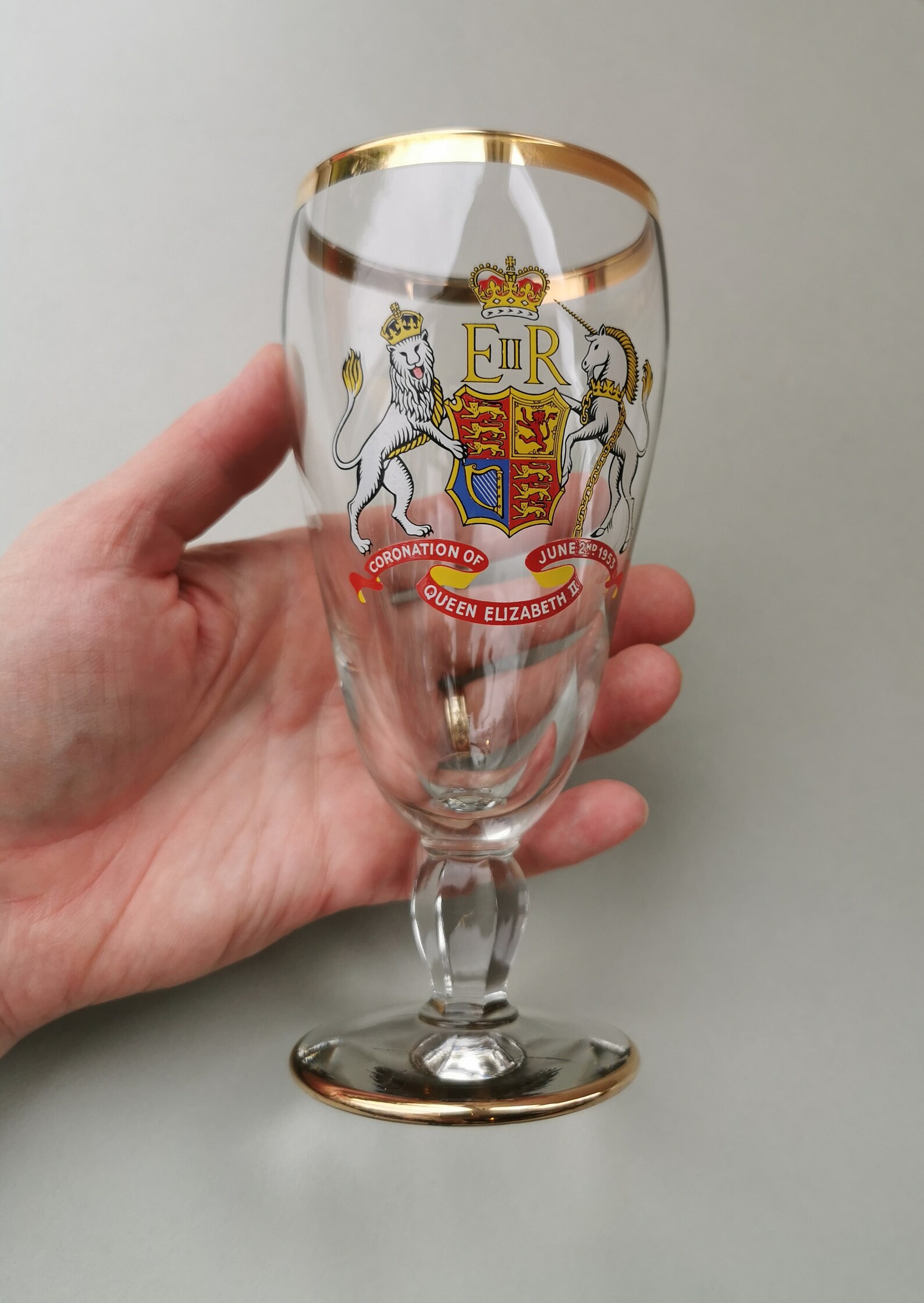 Vintage Queen Elizabeth II Coronation Beer / Drinking Glass Etsy