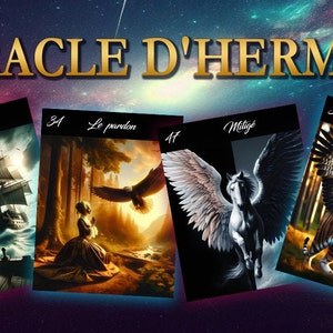 Oracle, Oracles, Oracle d'Hermès, Oracle divinatoire, du débutant à l'expert, puissant complet 66 cartes magnifiques, Tarot divinatoire,