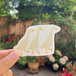 Marschierende Enten Vinyl Aufkleber | Dumme Ente Aufkleber | Enten