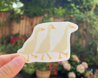 Marching Ducks Vinyl Sticker | Silly Duck Sticker | Ducks