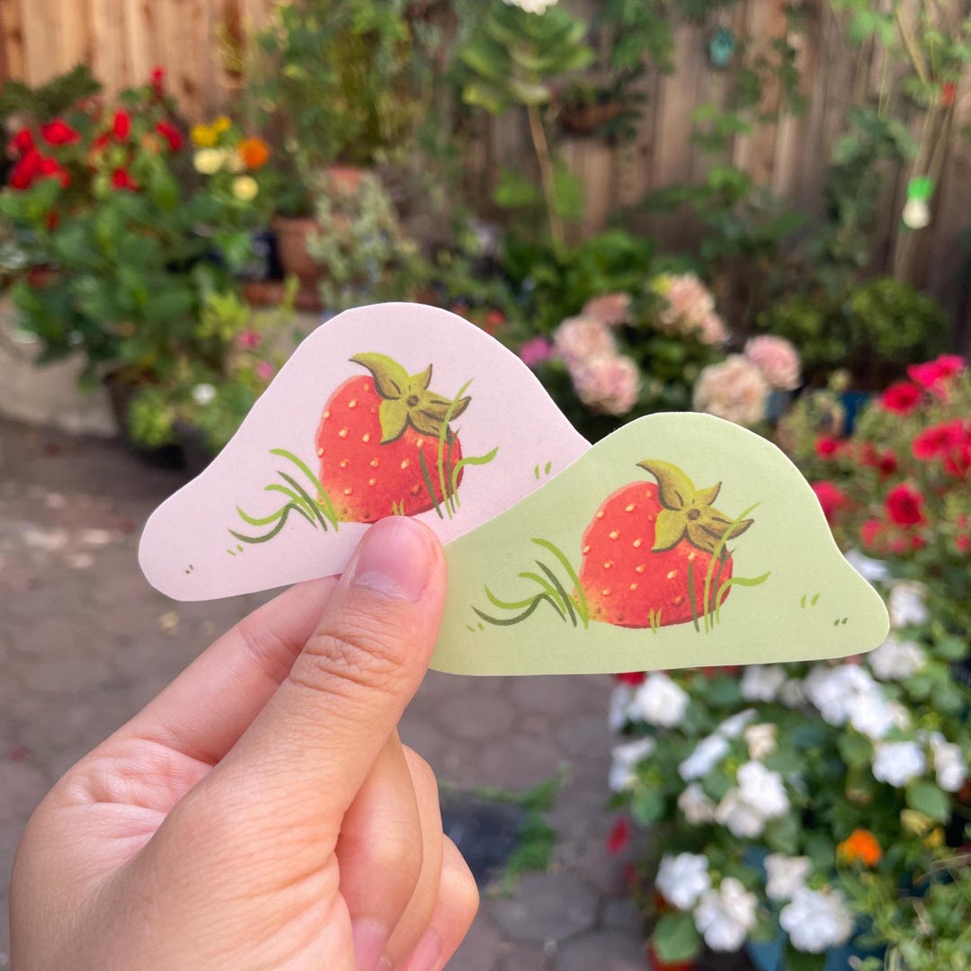 Strawberry Vinyl Sticker | Cute Strawberry Sticker - Etsy