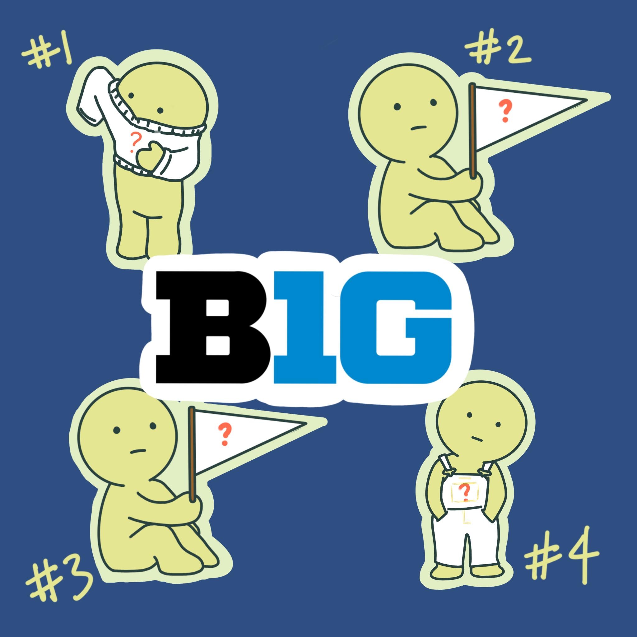 BIG 10 Smiski Sticker Pack | Big 10 College Stickers | Smiski - Etsy