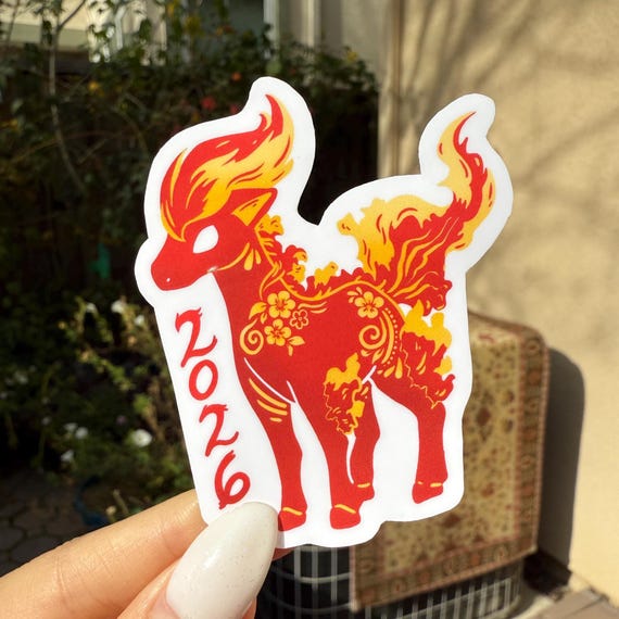 Ponyta Year of the Fire Horse Sticker | 2026 Lunar New Year | Pokemon Sticker