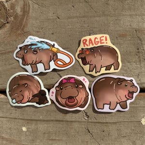 Moo Deng-stickerpakket | Leuke Moo Deng-stickers