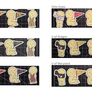 BIG 10 Smiski Sticker Pack | Big 10 College Stickers | Smiski - Etsy