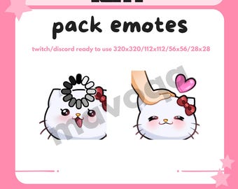 Emote pack kawaii kitty - cute for Twitch and Discord