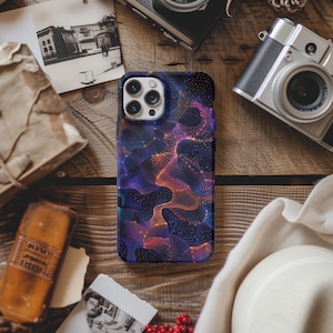 Galaxy Space Nebula Phone Case iPhone 16 15 14 Pro Max Samsung S25 Ultra S24 Google Pixel 9 Cosmic Protective Cover Silicone Shockproof Gift