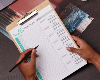Weekly Health Tracker Accountability Sheet - Printable