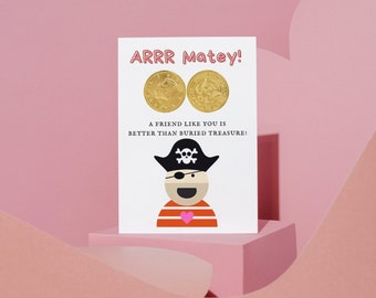 Printable Valentines Cards for kids, Digital Download, Printable - Pirates