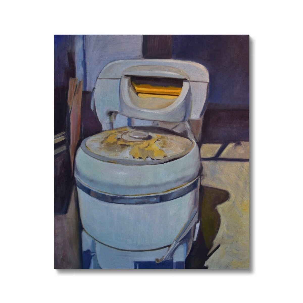 Vintage Washing Machine Oil Painting Canvas Prints Etsy