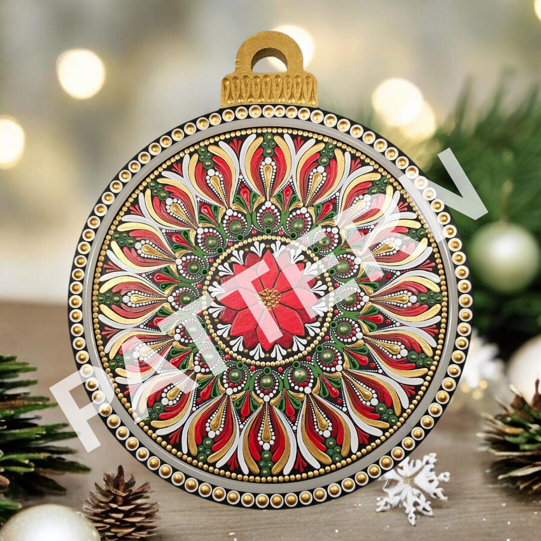 Deck the Halls, Dotting Pattern, Master Class, Christmas, Poinsettia ...