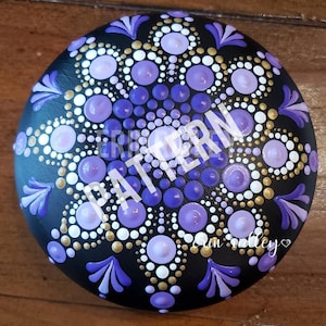 Lovely Lanvender Dot Mandala Tutorial, Purple Mandala, Dot painting instructions, Dotting Pattern, Dotting Instructions, How to Dot