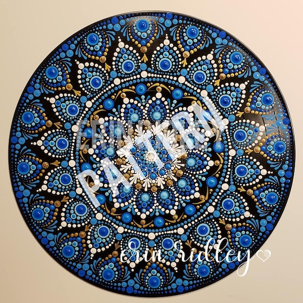 Blue Bayou, Pattern, Tutorial, Step by Step, Dotting Pattern, Dot Mandala Tutorial,  Dotting Instructions, How to Dot, Erin Ridley