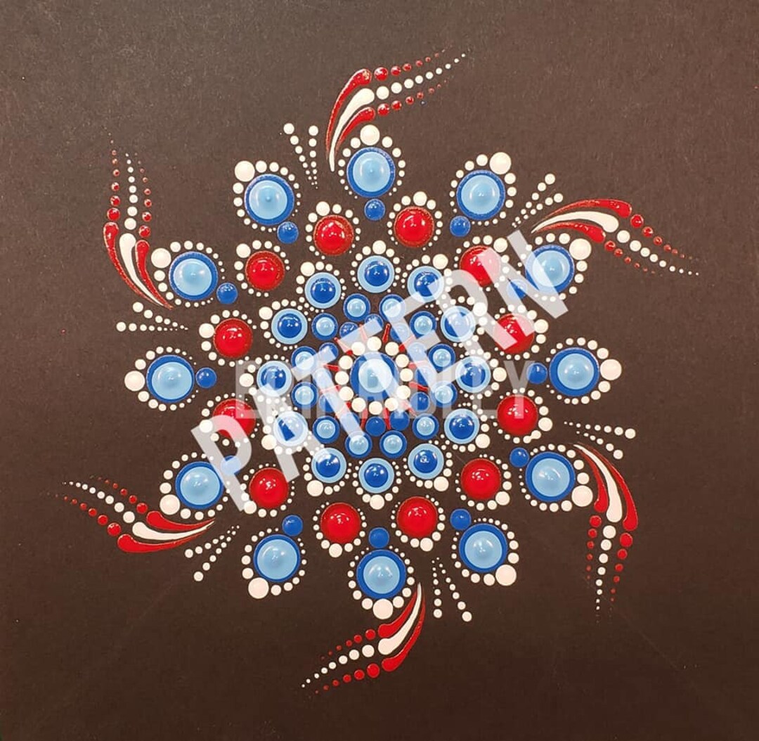 Old Glory, Pattern, Erin Ridley, Dot Mandala, Tutorial, Dotting ...