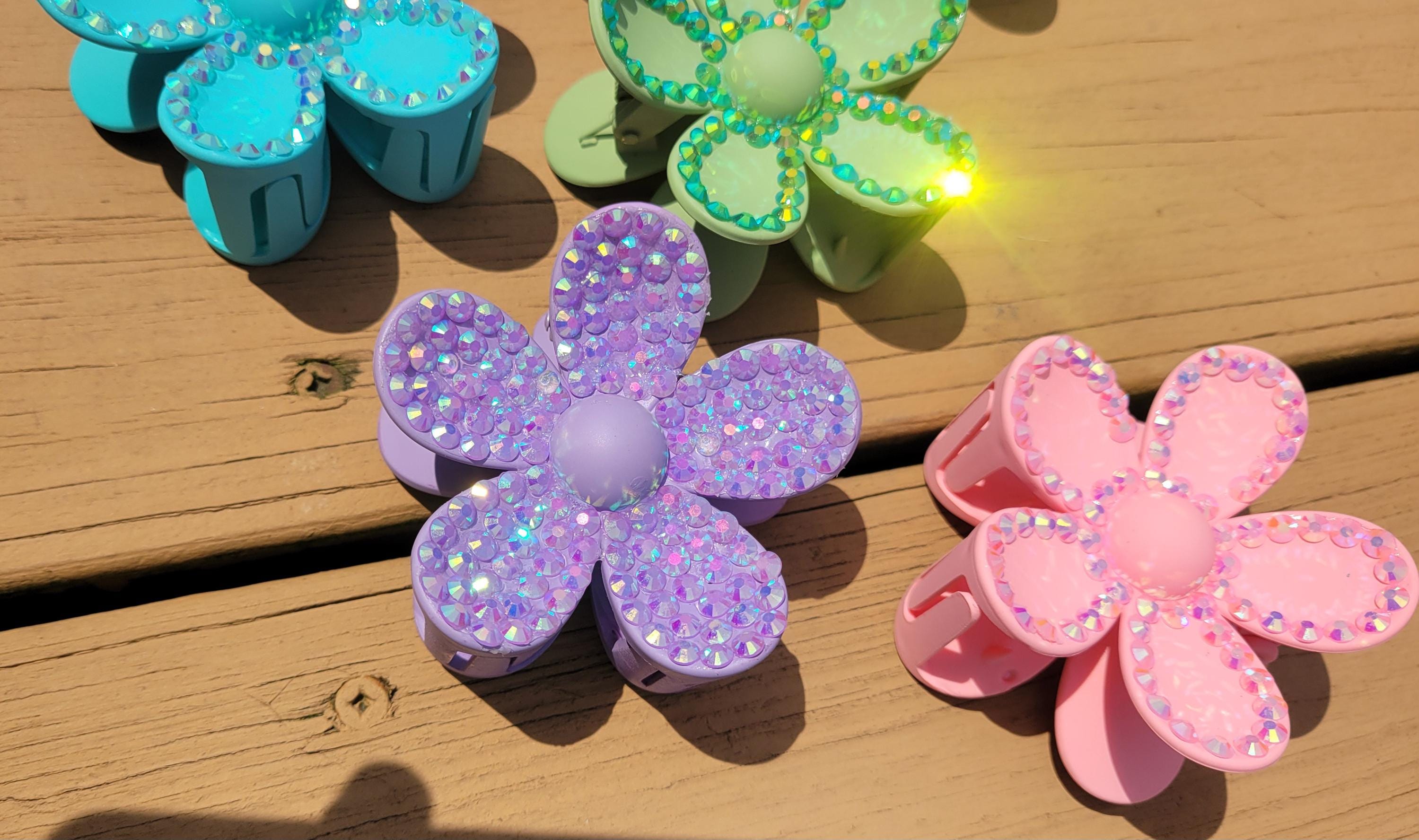 ?✅PRICE FIRM✅Beautiful Plum Colored Resin Bejeweled Fashion Hair Clip Amazon.com : Benehair 8PCS Clip in Hair Extensions for Women  main image 3